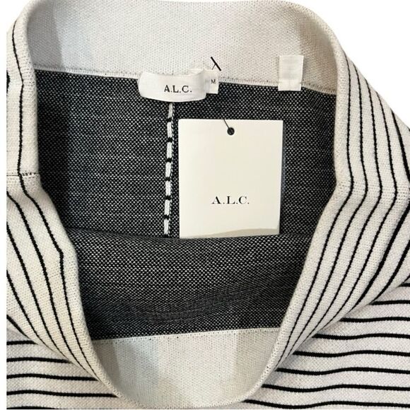NWT- Gorgeous A.L.C Black and White Striped Skirt - Picture 2 of 3